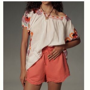 Anthropologie Coral Shorts